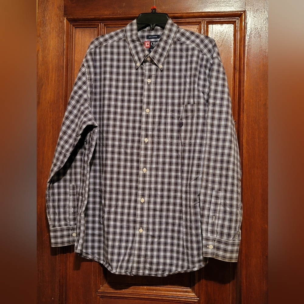 Chaps Ralph Lauren Men's Plaid Button Down Cotton Shirt Xl